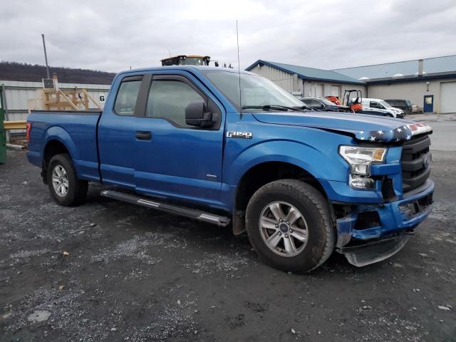 1FTEX1EP4FFC44933 - 2015 FORD F150 SUPER CAB BLUE photo 4