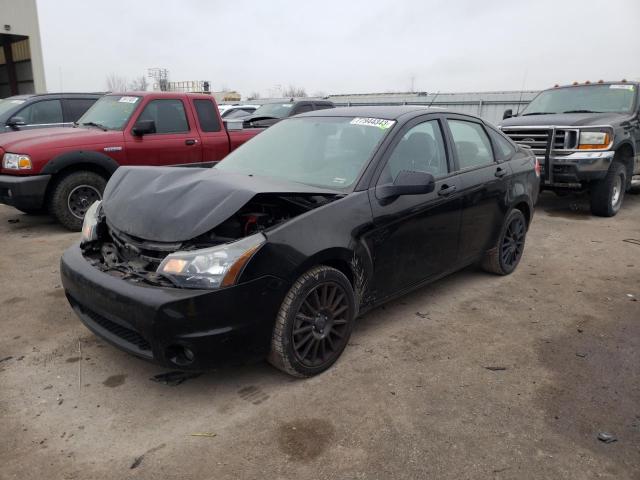 1FAHP3GN6AW148255 - 2010 FORD FOCUS SES BLACK photo 1