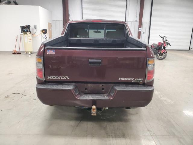 2HJYK16218H534736 - 2008 HONDA RIDGELINE RT MAROON photo 6