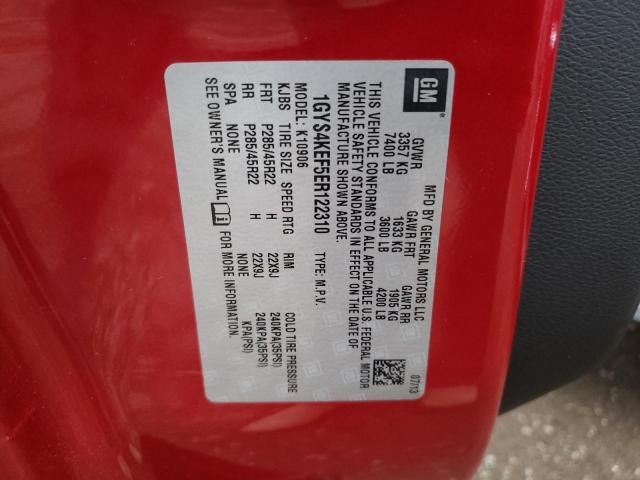 1GYS4KEF5ER122310 - 2014 CADILLAC ESCALADE ESV PLATINUM Qırmızı foto 14