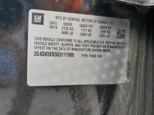 2G4GK5EX5G9111988 - 2016 BUICK REGAL BLACK photo 12