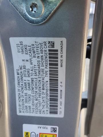 2HGFE2F56PH517174 - 2023 HONDA CIVIC SPORT 银色 照片 13