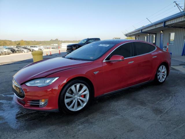 5YJSA1H25EFP69197 - 2014 TESLA MODEL S RED photo 1