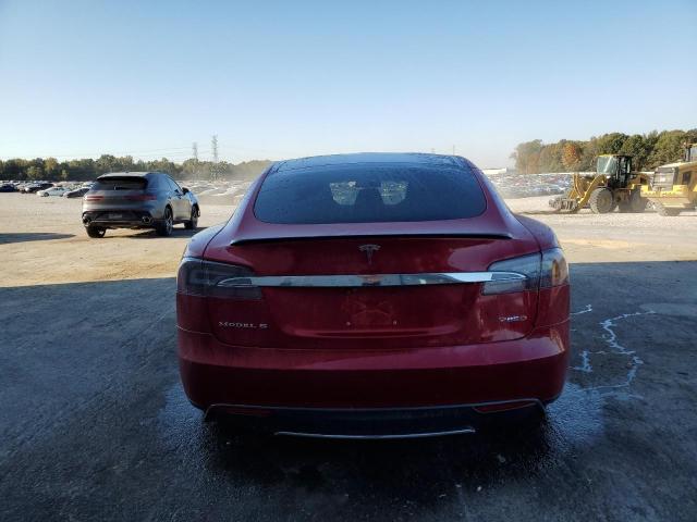 5YJSA1H25EFP69197 - 2014 TESLA MODEL S RED photo 6