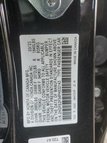 2HGFE2F54PH532143 - 2023 HONDA CIVIC SPORT 黑色 照片 12