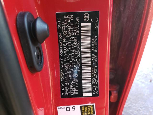 JTDZN3EU1GJ043465 - 2016 TOYOTA PRIUS V RED photo 13