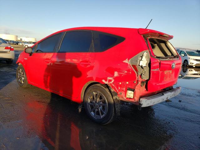 JTDZN3EU1GJ043465 - 2016 TOYOTA PRIUS V RED photo 2