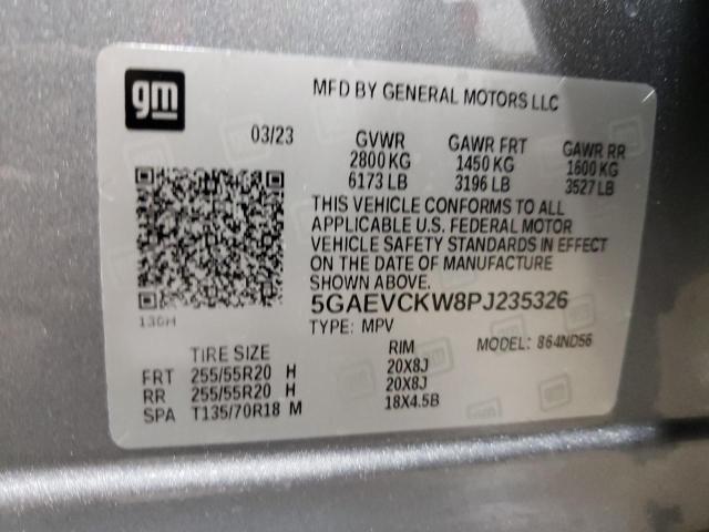 5GAEVCKW8PJ235326 - 2023 BUICK ENCLAVE AVENIR 银色 照片 14