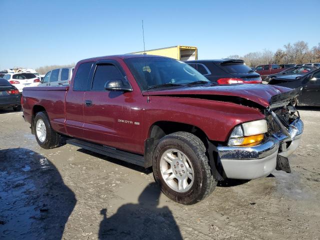 1B7GL22N81S106518 - 2001 DODGE DAKOTA BURGUNDY photo 4