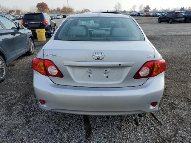 2T1BU4EE3AC411487 - 2010 TOYOTA COROLLA BASE SILVER photo 6