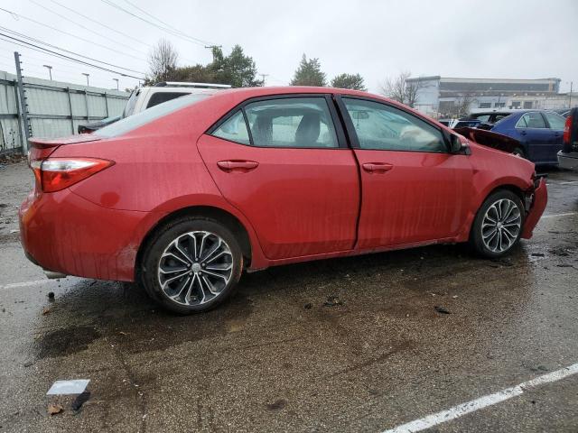 2T1BURHE8FC413610 - 2015 TOYOTA COROLLA L RED photo 3