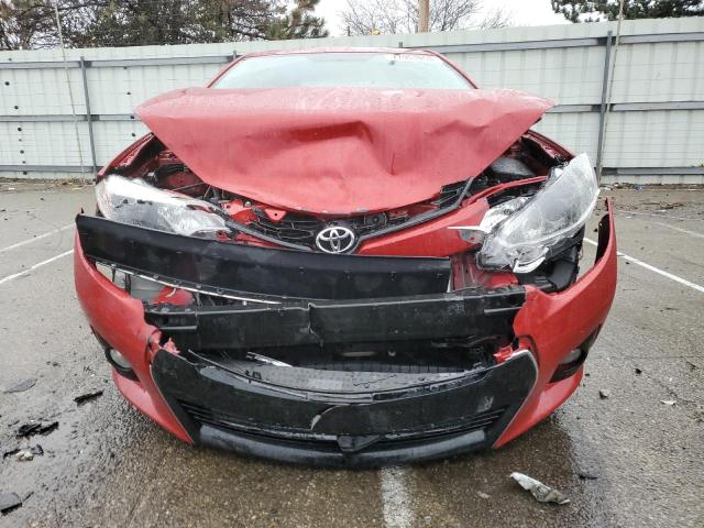 2T1BURHE8FC413610 - 2015 TOYOTA COROLLA L RED photo 5