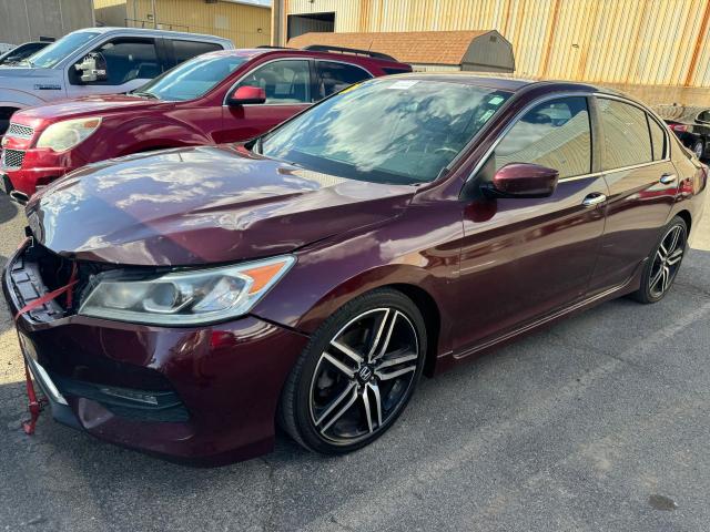 1HGCR2F57GA240296 - 2016 HONDA ACCORD SPORT BURGUNDY photo 2