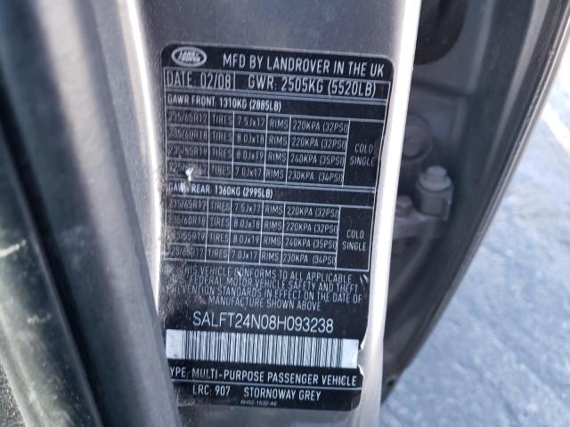 SALFT24N08H093238 - 2008 LAND ROVER LR2 HSE TECHNOLOGY GRAY photo 12