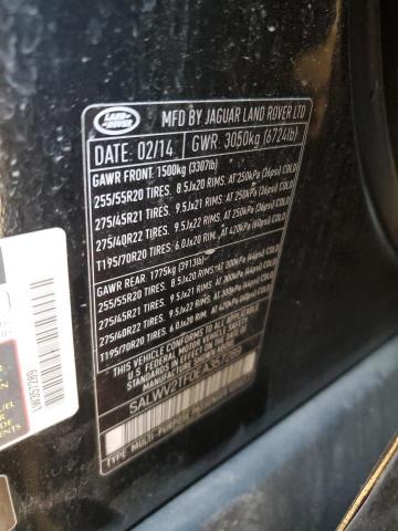 SALWV2TF0EA357289 - 2014 LAND ROVER RANGE ROVE AUTOBIOGRAPHY BLACK photo 13