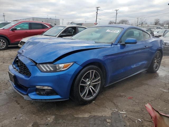 1FA6P8TH4H5271184 - 2017 FORD MUSTANG BLUE photo 1