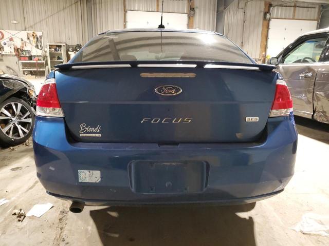 1FAHP35N68W278503 - 2008 FORD FOCUS SE BLUE photo 6