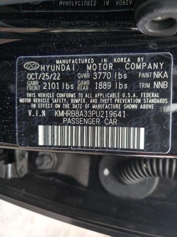 KMHRB8A33PU219641 - 2023 HYUNDAI VENUE SE BLACK photo 12