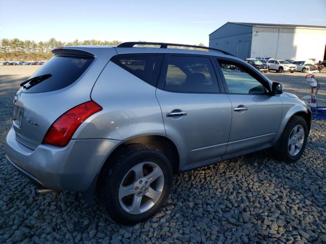 JN8AZ08W54W338956 - 2004 NISSAN MURANO SL SILVER photo 3