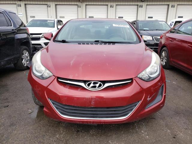 5NPDH4AE1FH566045 - 2015 HYUNDAI ELANTRA SE RED photo 5