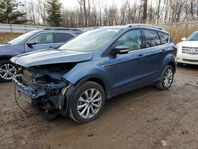 1FMCU9J92JUC75426 - 2018 FORD ESCAPE TITANIUM BLUE photo 1