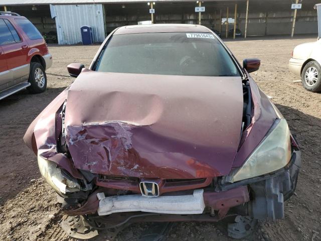 1HGCM66514A069661 - 2004 HONDA ACCORD EX BURGUNDY photo 5