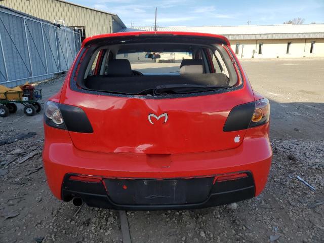 JM1BK343881865099 - 2008 MAZDA 3 HATCHBACK RED photo 6