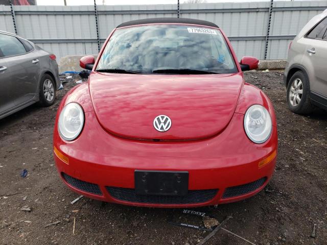 3VWRF31YX7M422650 - 2007 VOLKSWAGEN NEW BEETLE CONVERTIBLE OPTION PACKAGE 1 RED photo 5