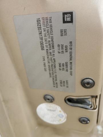 1G8ZS57N17F136056 - 2007 SATURN AURA XE TAN photo 12