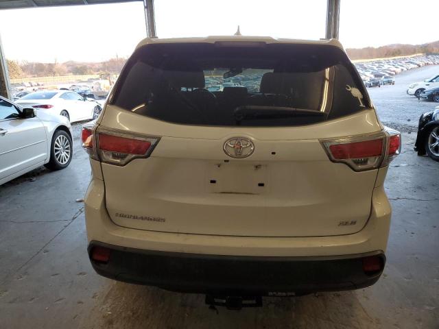 5TDKKRFH3ES030327 - 2014 TOYOTA HIGHLANDER XLE WHITE photo 6