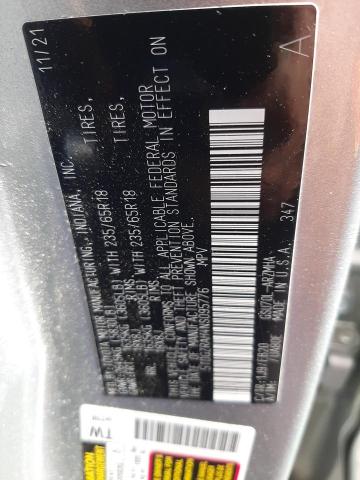 5TDGZRAH4NS095776 - 2022 TOYOTA HIGHLANDER XLE SILVER photo 13