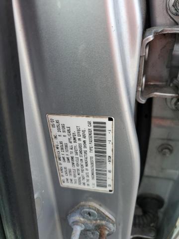 1HGCM66547A083770 - 2007 HONDA ACCORD EX SILVER photo 12