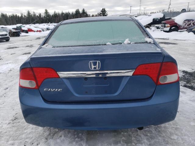 2HGFA16629H026084 - 2009 HONDA CIVIC LX-S BLUE photo 6