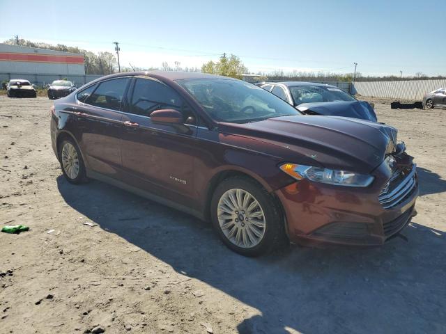 3FA6P0UU9FR123863 - 2015 FORD FUSION S HYBRID BURGUNDY photo 4