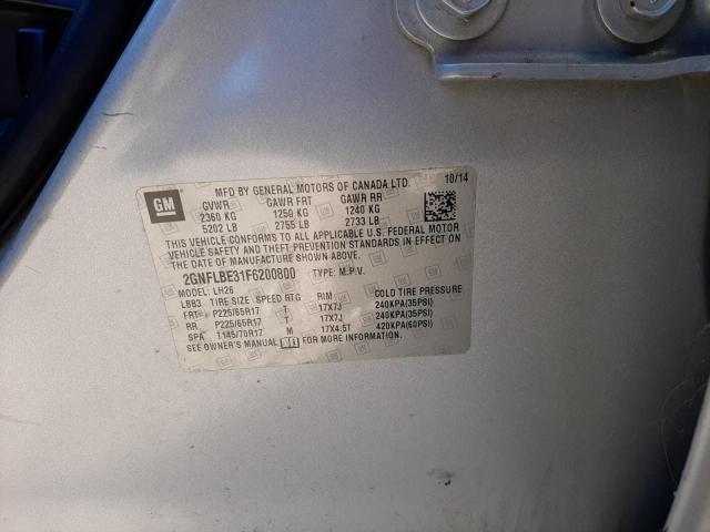 2GNFLBE31F6200800 - 2015 CHEVROLET EQUINOX LT SILVER photo 13