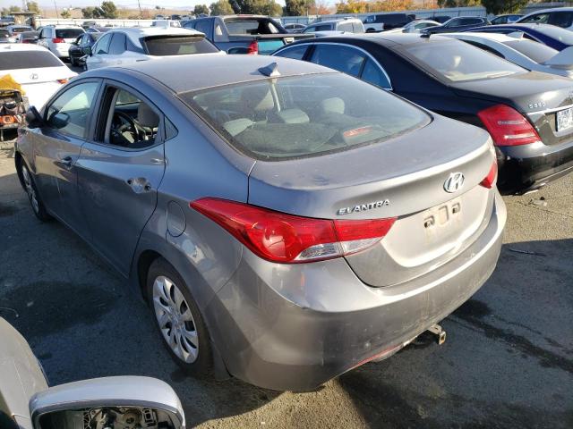 5NPDH4AE8DH193583 - 2013 HYUNDAI ELANTRA GLS GRAY photo 2