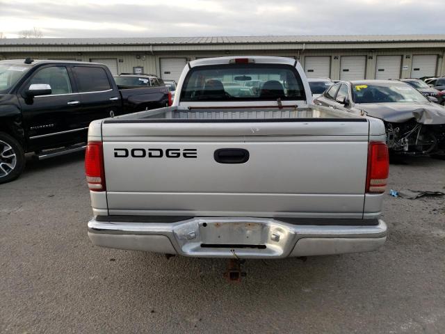 1B7GL22X11S343336 - 2001 DODGE DAKOTA SILVER photo 6