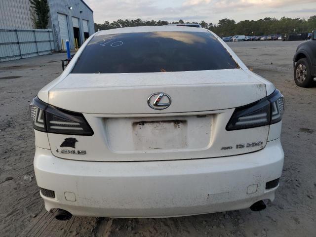 JTHCK262862001467 - 2006 LEXUS IS 250 WHITE photo 6