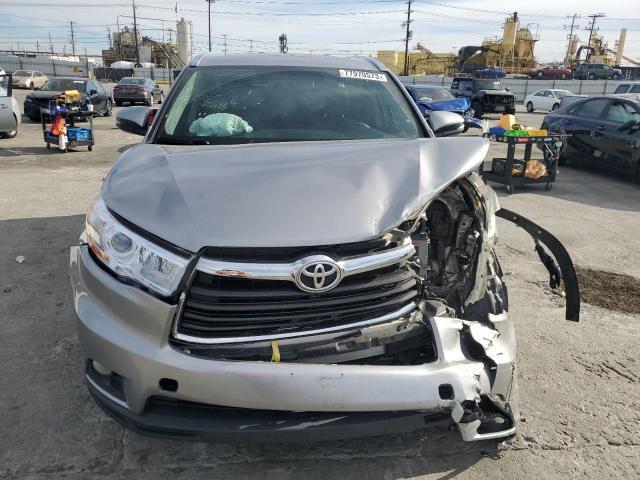 5TDKKRFH2GS187219 - 2016 TOYOTA HIGHLANDER XLE SILVER photo 5