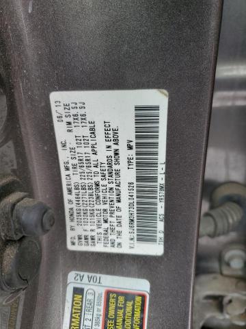 5J6RM3H73DL041526 - 2013 HONDA CR-V EXL GRAY photo 12