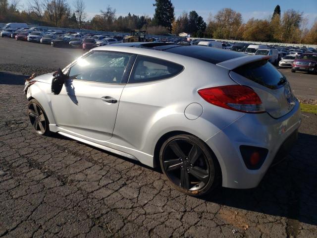 KMHTC6AE5DU115592 - 2013 HYUNDAI VELOSTER TURBO SILVER photo 2