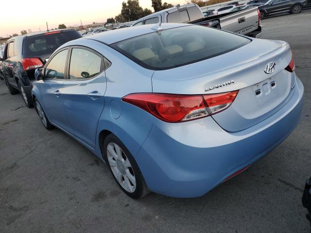 KMHDH4AE9CU215929 - 2012 HYUNDAI ELANTRA GLS BLUE photo 2