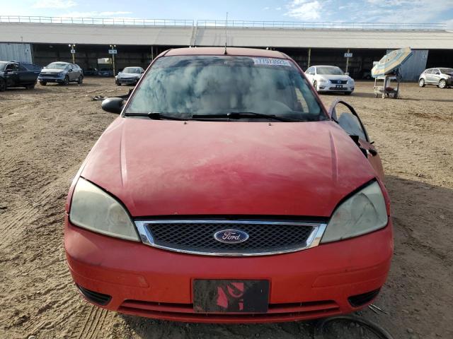 1FAFP34N97W237418 - 2007 FORD FOCUS ZX4 RED photo 5