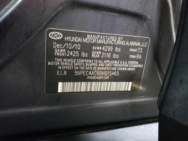 5NPEC4AC6BH215465 - 2011 HYUNDAI SONATA SE BLUE photo 13