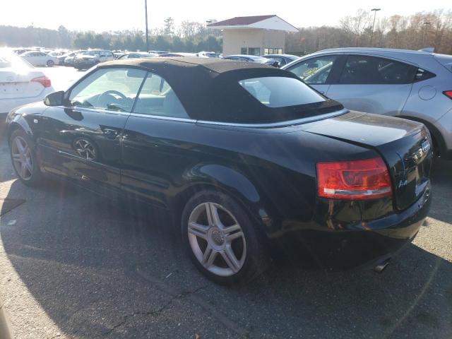 WAUDF48H08K010882 - 2008 AUDI A4 2.0T CABRIOLET QUATTRO BLACK photo 2