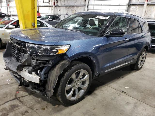 1FM5K8HC7LGB29941 - 2020 FORD EXPLORER PLATINUM BLUE photo 1