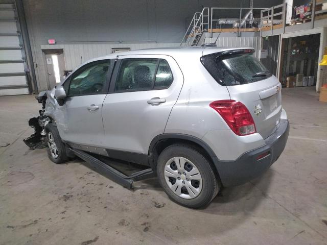 KL7CJKSB1GB543051 - 2016 CHEVROLET TRAX LS SILVER photo 2