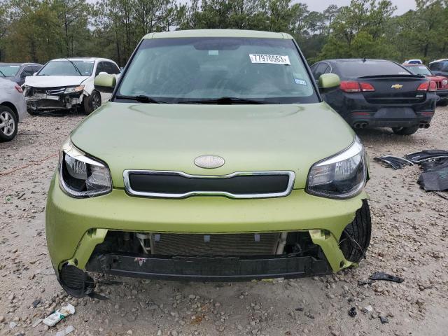 KNDJN2A28E7727077 - 2014 KIA SOUL GREEN photo 5