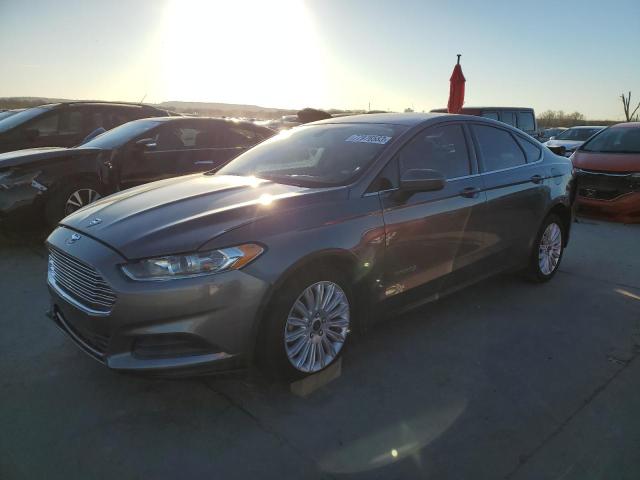 3FA6P0UU7ER298126 - 2014 FORD FUSION S HYBRID GRAY photo 1