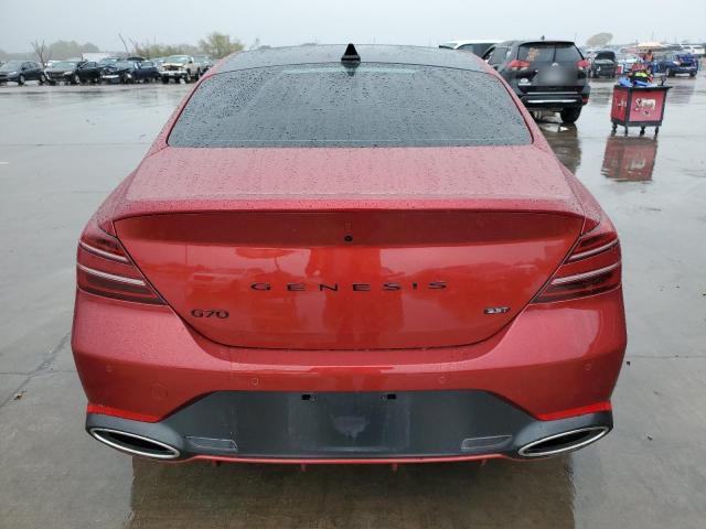 KMTG54TE0NU099404 - 2022 GENESIS G70 BASE RED photo 6